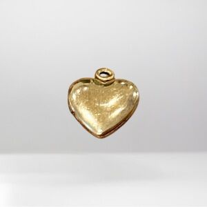 Gold Heart Locket Pendant Charm Small